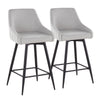 Hannah - 26" Fixed-Height Counter Stool With Swivel (Set of 2) - Black Metal