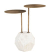 Anten - Side Table - Brass & White