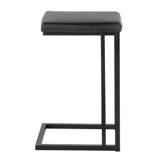 Roman - 26" Fixed-Height Counter Stool (Set of 2) - Black Metal