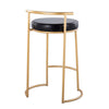 Round Fuji - 26" Fixed-Height Counter Stool (Set of 2) - Gold Base