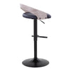 Grotto - Adjustable Barstool (Set of 2) - Gray And Black
