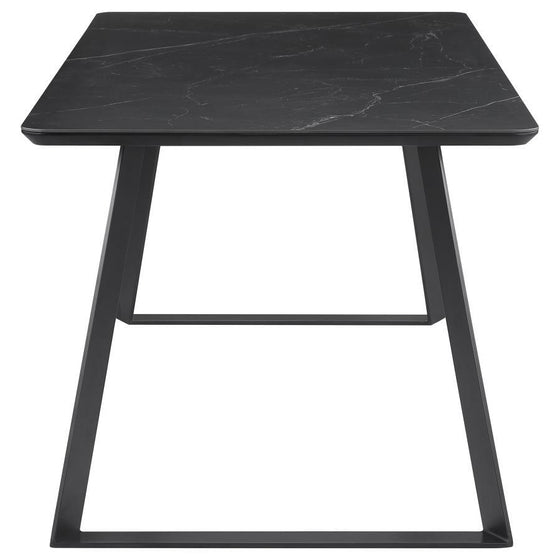 Smith - Rectangular Ceramic Top Dining Table - Black