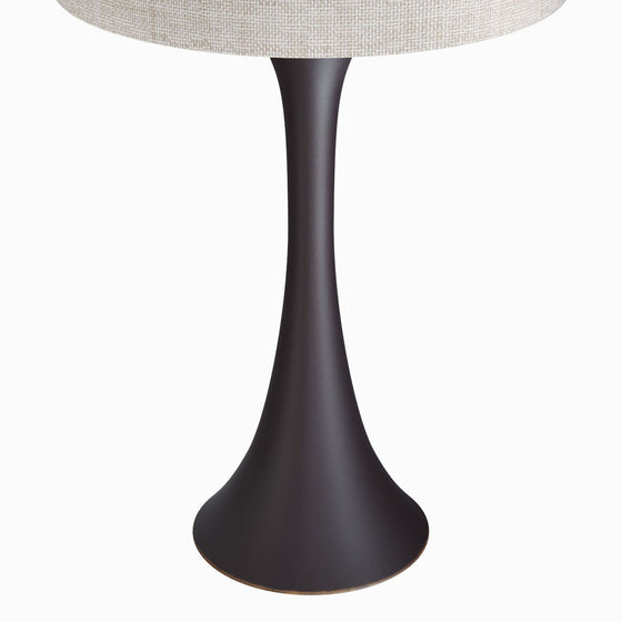 Lenuxe - 24" Metal Table Lamp (Set of 2) - Black And Natural