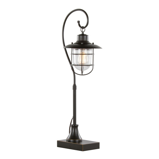 Landen - 33" Metal Task Lamp - Oil Rubbed Bronze With Clear Glass Shade from Grandview Gallery (Set of 2)