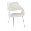 Curvo - High Back Upholstered Chair (Set of 2) - Chrome Metal Legs