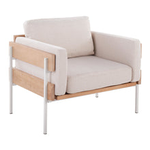  Kari - Accent Chair - White & Natural Base