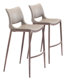  Ace - Bar Chair (Set of 2) - Walnut Legs