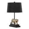 Panther - 26" Table Lamp (Set of 2) - Black Metal And Gold Polyresin With Matte Black Linen Shade