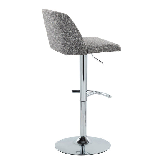 Toriano - Adjustable Barstool (Set of 2) - Chrome Base