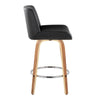 Santi - 25" Fixed-Height Counter Stool With Swivel - Zebra Wood (Set of 2)