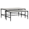 Ebby - 2 Piece Genuine Marble Top Nesting Coffee Tables - White