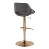 Fabrico - Adjustable Barstool With Swivel And Rounded T Footrest (Set of 2) - Gold Metal