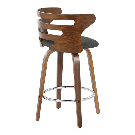 Cosi - 26" Fixed-Height Counter Stool (Set of 2) - Walnut Backrest