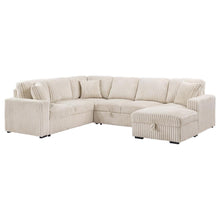  Devonshire - Sleeper Sectional Sofa Storage Chaise - Camel