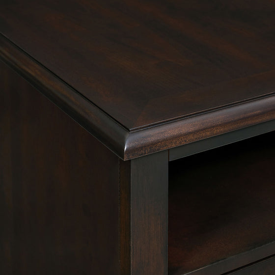 Wagner - Chairside Table With USB - Cherry