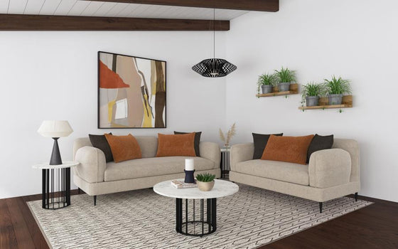Jade - 2 Piece Chenille Upholstered Sofa Set