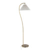 Cassis - 65" Art Deco Floor Lamp - Gold Metal And White Pleated Shade