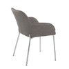 Daniella - Dining Chair (Set of 2) - Chrome Steel And Gray Faux Leather