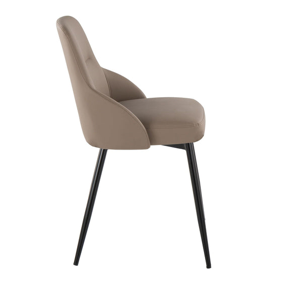 York - Upholstered Chair (Set of 2) - Black Metal Legs