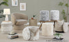 Tahoe - Shag Ottoman - Beige Acro Wool