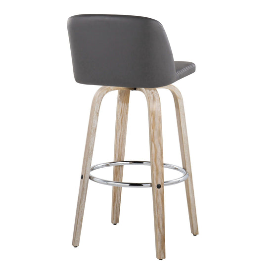 Toriano - 30" Fixed-height Barstool (Set of 2) - Dark Gray