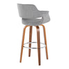 Vintage Flair - 30" Fixed-Height Barstool (Set of 2) - Chrome Footrest