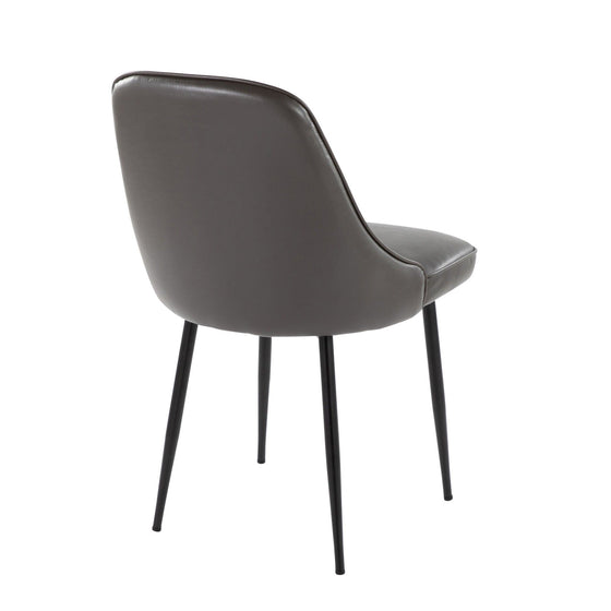 Marcel - Dining Chair (Set of 2) - Black Legs & Faux Leather