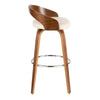 Grotto - Barstool - Walnut And Cream Faux Leather (Set of 2)