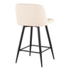 Toriano - 26" Fixed-Height Counter Stool (Set of 2) - Black Square Base