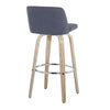 Toriano - 30" Fixed-Height Barstool (Set of 2) - Light Brown & Chrome Base