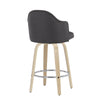 Ahoy - Fixed - Height Counter Stool - Natural Wood Legs And Round Footrest (Set of 2)