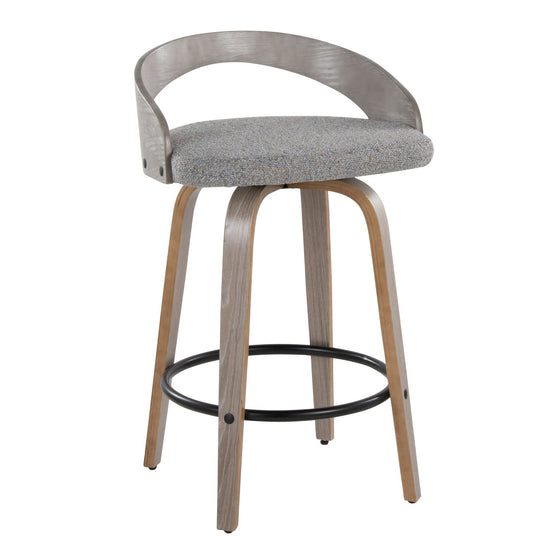 Grotto - 26" Fixed-height Counter Stool (Set of 2) - Light Gray