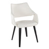 Curvo - High Back Upholstered Chair (Set of 2) - Black Wood Legs