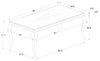 Carone - Rectangular Glass Top Dining Table