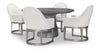 Terra Luna - Upholstered Host Chair (Set of 2) - White Cloud & Nightfall