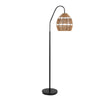 Congo - 64" Floor Lamp - Matte Black Metal And Brown Rope