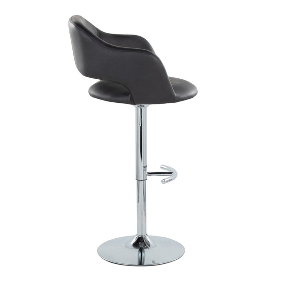 Margarite - Ajustable Barstool With Swivel - Chrome Metal (Set of 2)