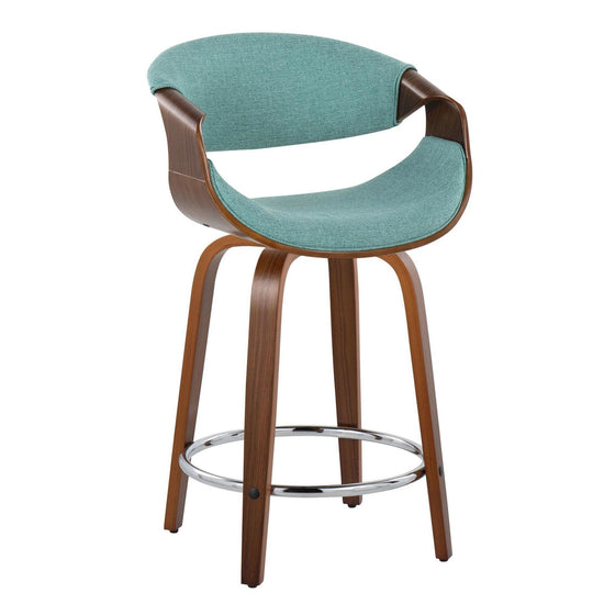 Curvini - 24'' Fixed-Height Counter Stool (Set of 2)