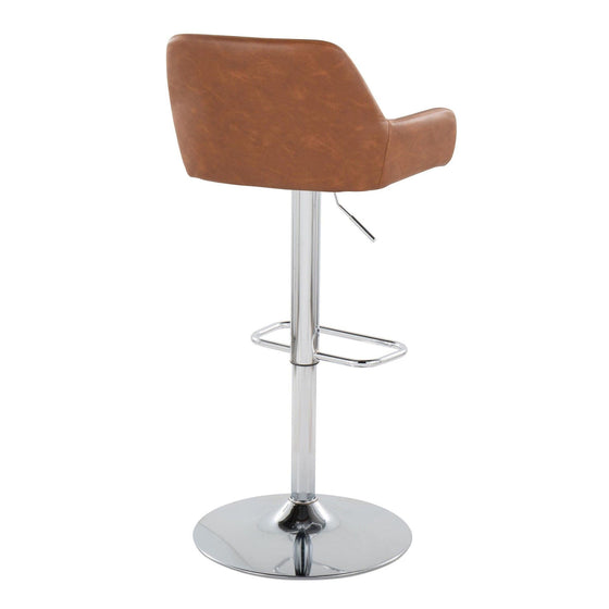 Daniella - Adjustable Barstool (Set of 2) - Chrome Base