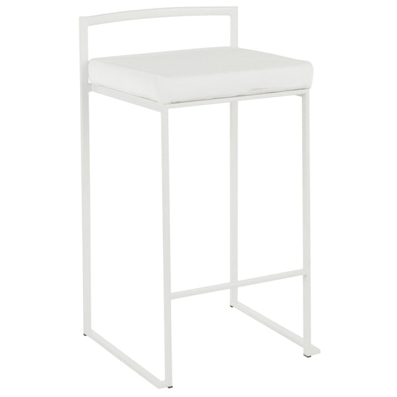 Fuji - Stackable Counter Stool - White Base (Set of 2)