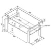 Dyer - 1-Shelf Rectangular Glass Top Table