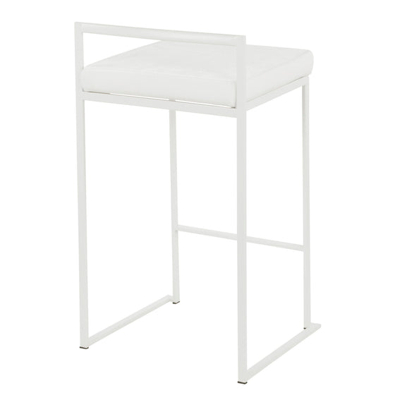 Fuji - Stackable Counter Stool - White Base (Set of 2)