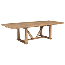  Middleton - 106" Extension Leaf Dining Table - Natural Brown