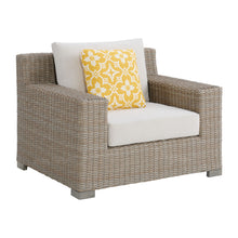  Ollie - Chair With 1 Yellow Pillow - Tan And Olefin White Cream