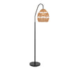 Congo - 64" Floor Lamp - Matte Black Metal And Brown Rope
