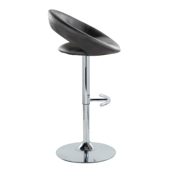 Posh - Adjustable Barstool With Swivel - Chrome Metal (Set of 2)
