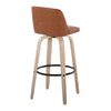 Toriano - 30" Fixed-Height Barstool (Set of 2) - Gray & Black Round Base