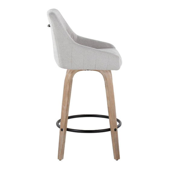 Hannah - 26" Fixed-Height Counter Stool With Swivel (Set of 2)