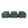 Options One - Living Room Set Sectional With Media Console And 3 Ottomans