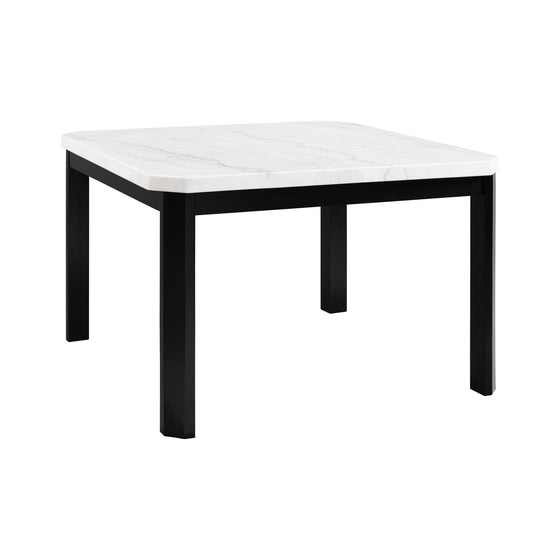 Francesca - 5 Piece Square Counter Dining Set (Table & Four Chairs) - White Marble